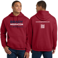 Branded Men's Cherry Red Heavy Blend Hoodie