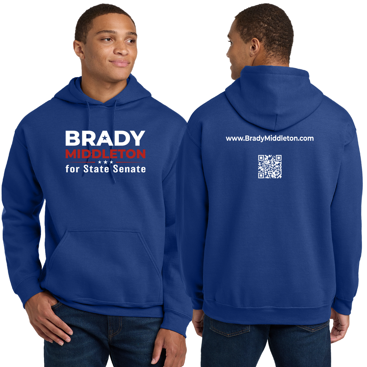 Branded Men's Deep Fan Royal Heavy Blend Hoodie