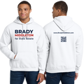 Branded Men's White Heavy Blend Hoodie