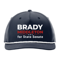 Branded Navy with White Rope 5-Panel Classic Rope Cap