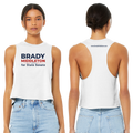 Branded Women's White Raceback Tank