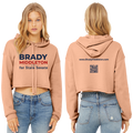 Branded Women's Peach Cropped Hoodie