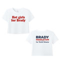 Hot Girls for Brady Women's Flowy Crop Top Tee